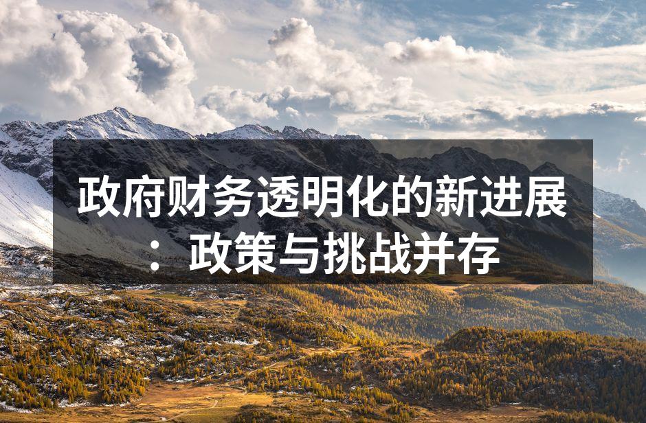 政府财务透明化的新进展：政策与挑战并存